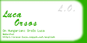 luca orsos business card